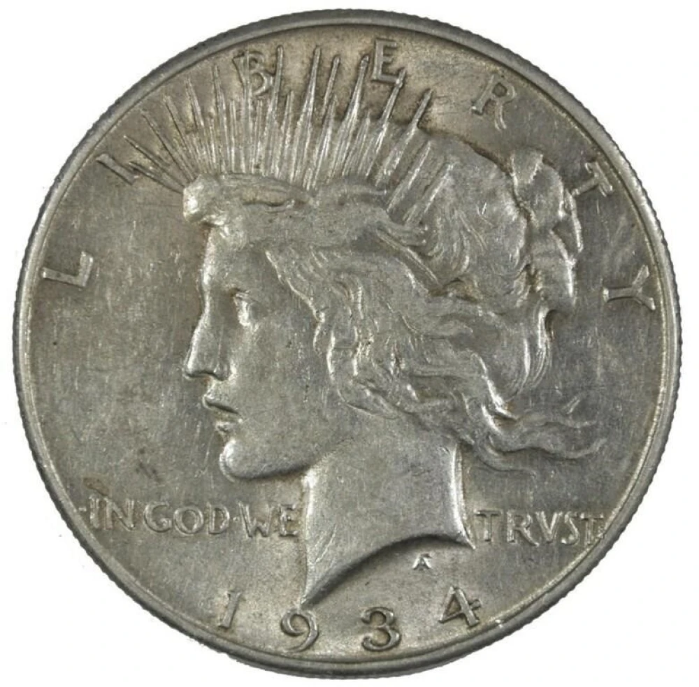 AU-50+ 1934-S Peace Dollar
