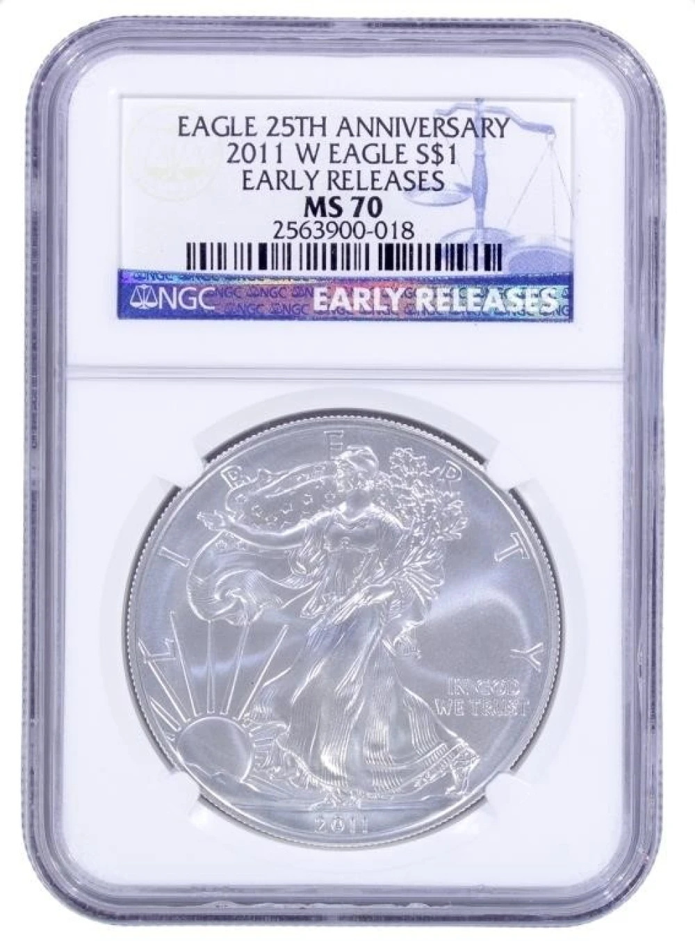 2011-W NGC MS-70 Burnished Silver Eagle