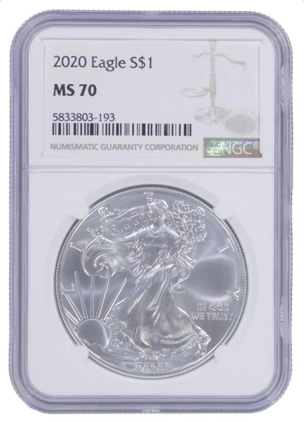 NGC MS-70 2020 Silver Eagle