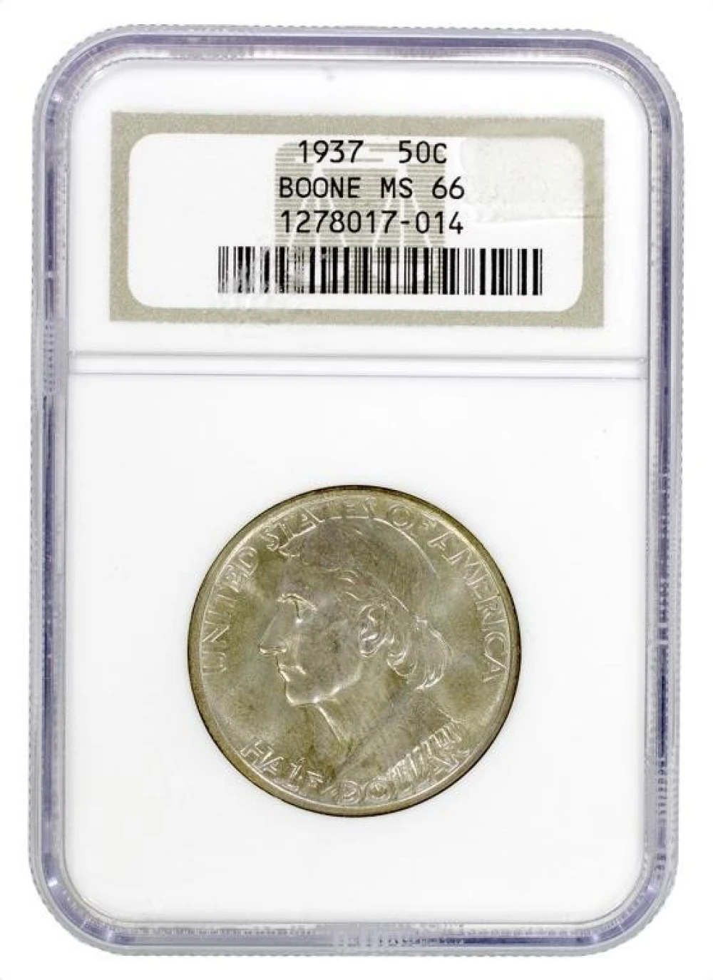 NGC MS-66 1937 Boone Half Dollar