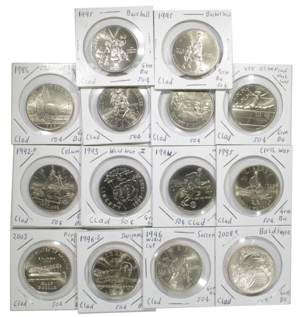 14 Different Modern Commemorative Half Dollars