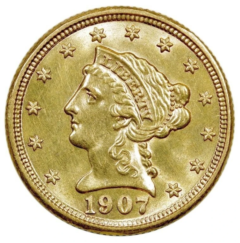UNC Details 1907 $2.50 Gold Liberty