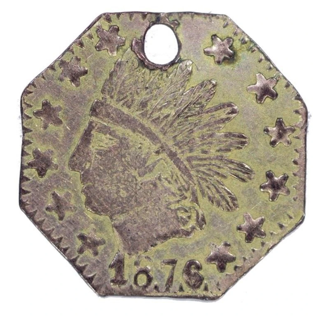 EF 1876 California Gold Token