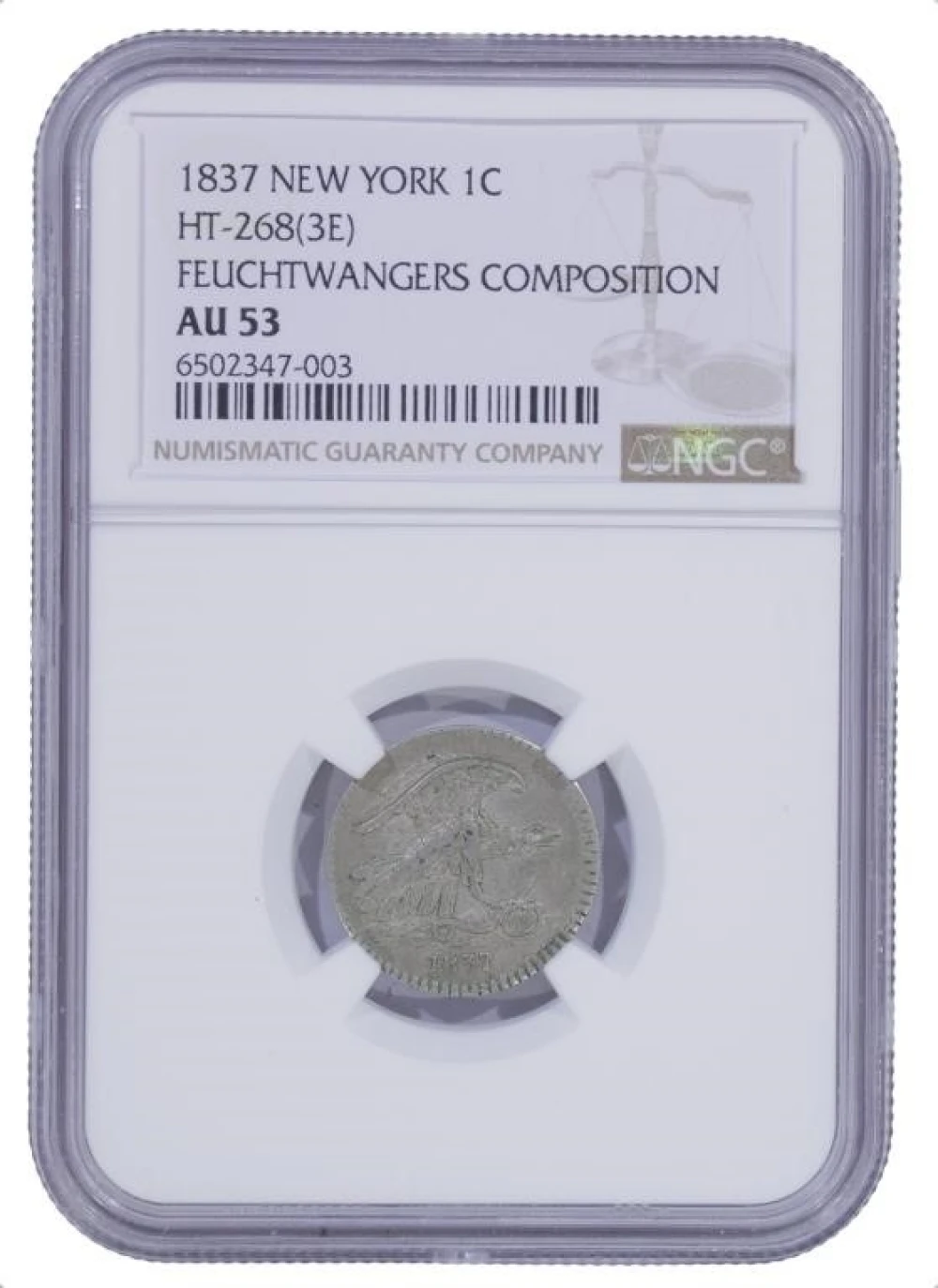 NGC AU-53 Feuchtwanger Cent
