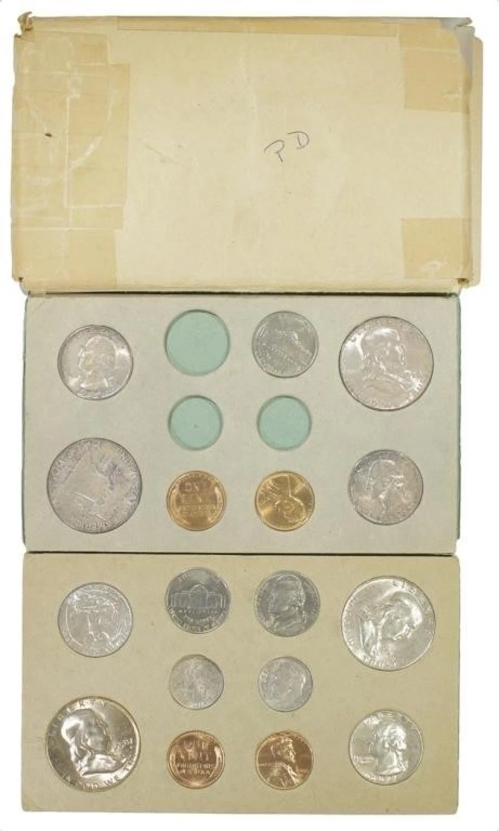 Mostly Complete Original 1958 Double Mint Cent