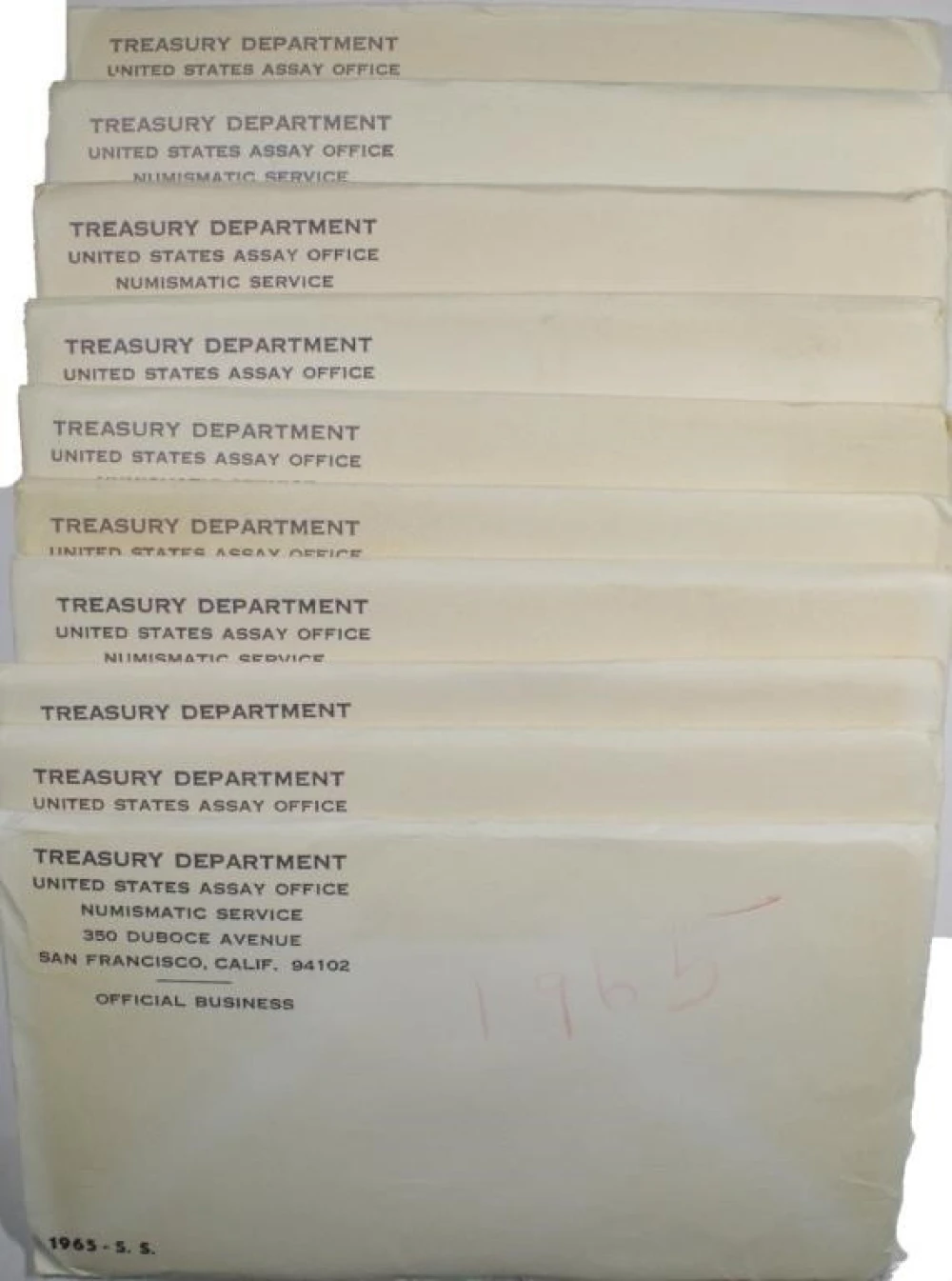10 Sealed 1965 Special Mint Sets