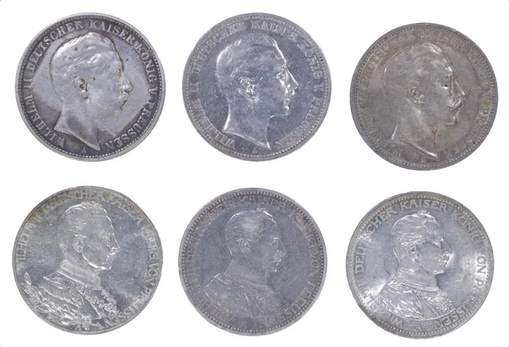 German States. Prussia. 6 Silver 3 Mark