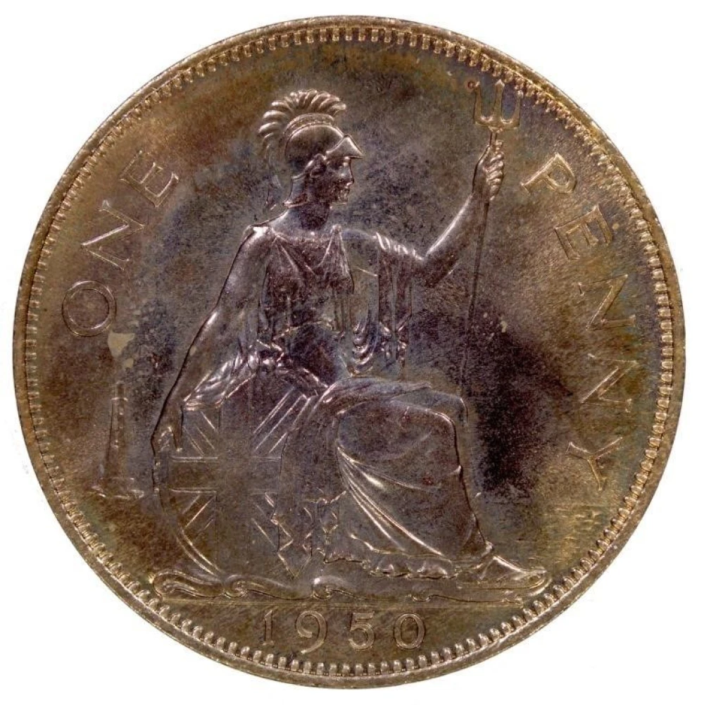 Great Britain. 1950 Proof-64 RB Penny