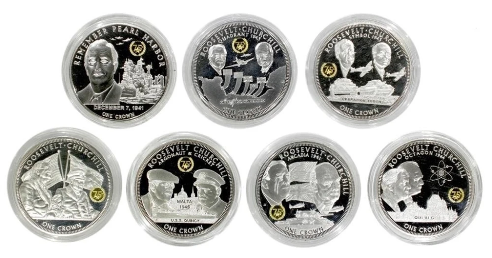 7 PCS 2016 Tristan Da Cunha Crowns