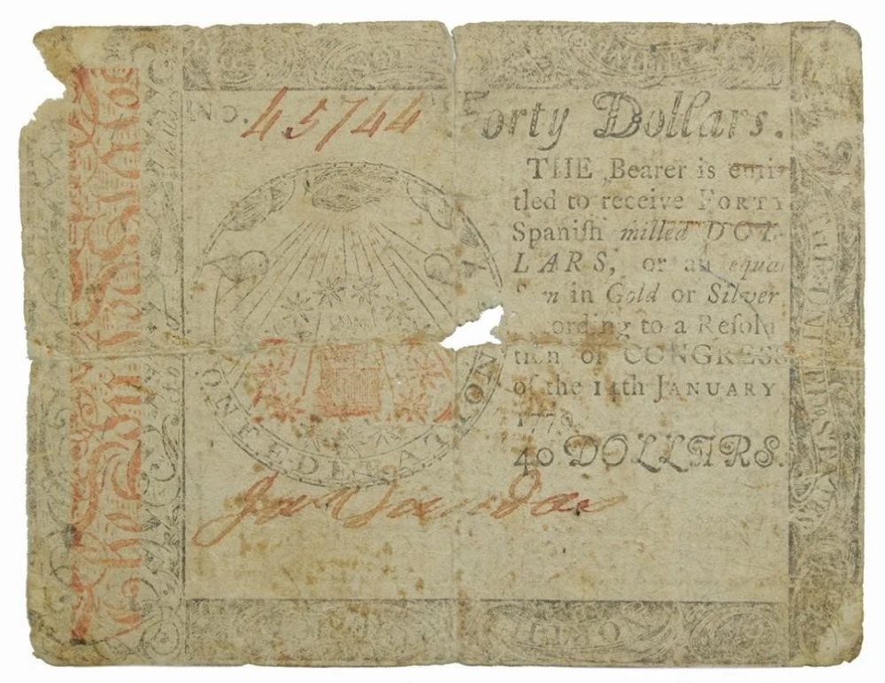 Good 1779 Continental $40