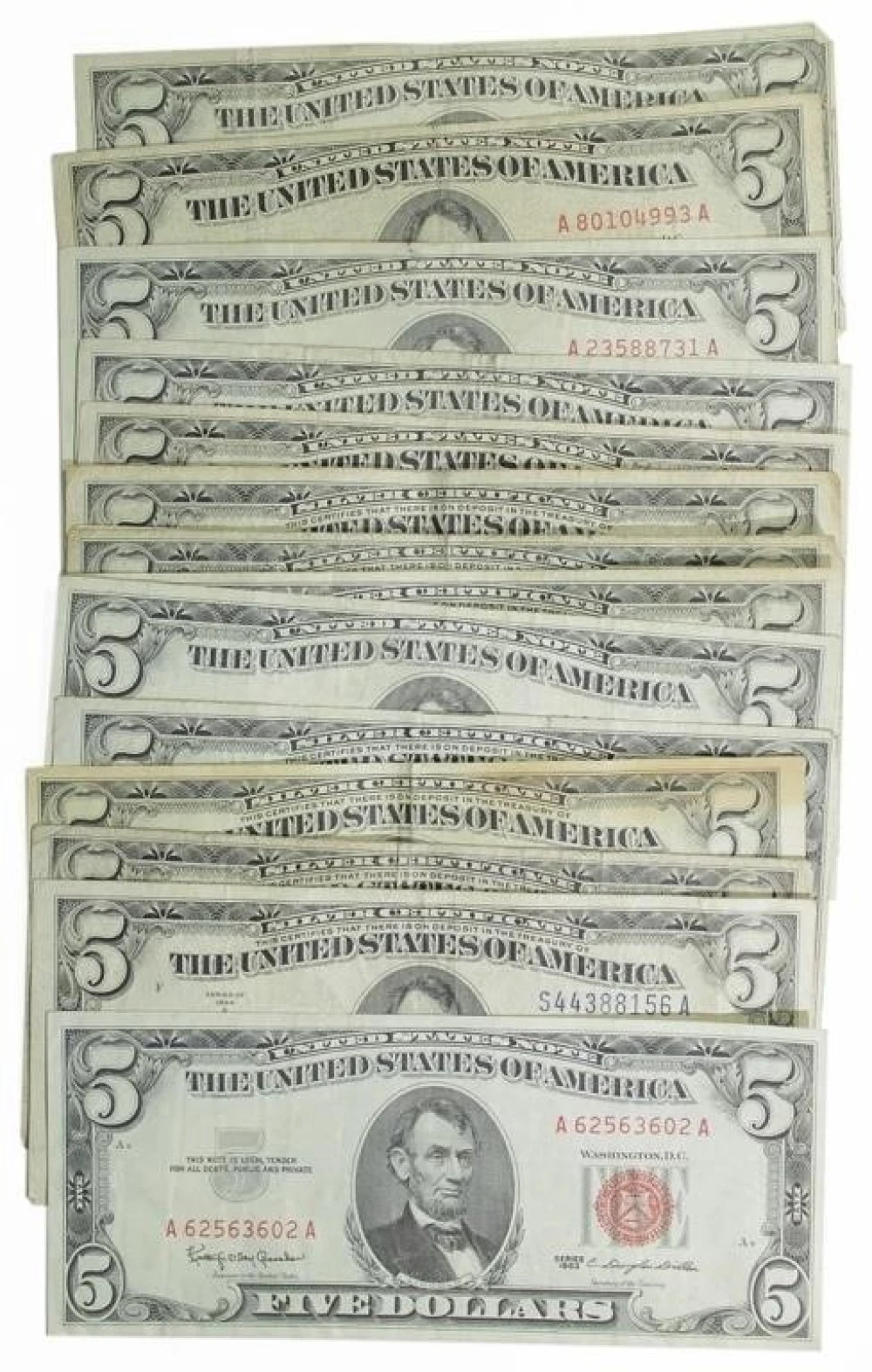 16 Pieces Red And Blue Seal $5