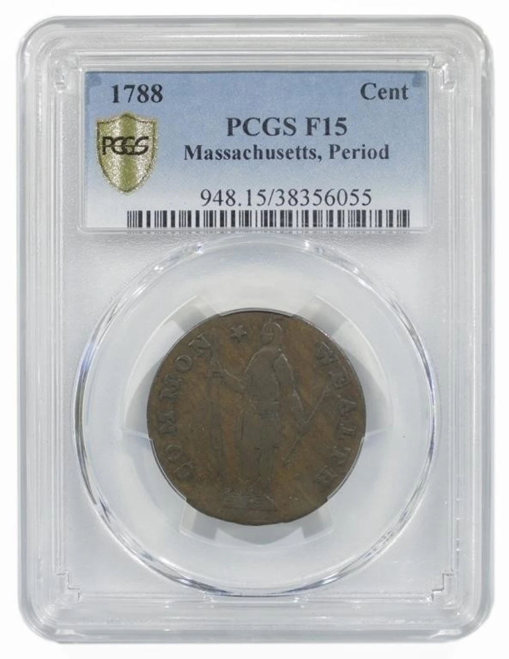 PCGS Fine-15 1788 Massachusetts Cent