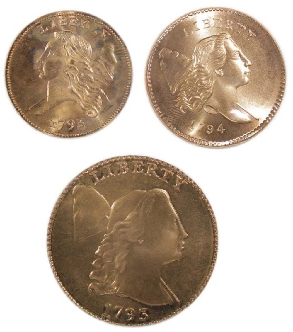 Half Cent and Large Cent Gallery Mint Trio