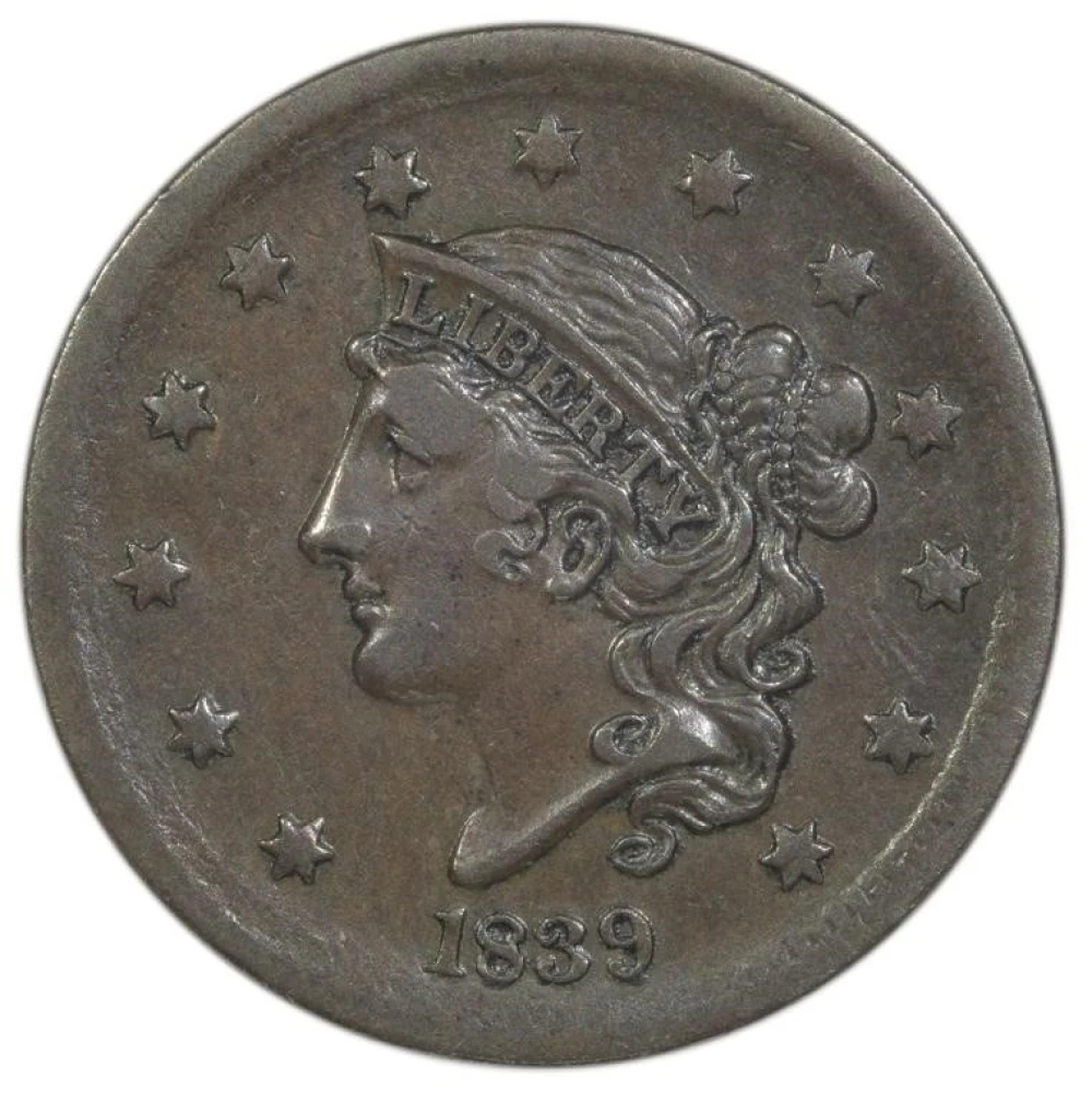 EF-40 1839 Silly Head Cent