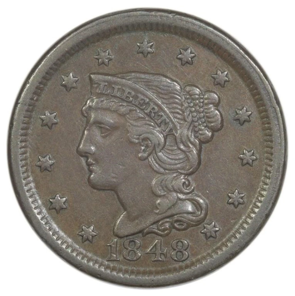 AU-50 1848 Cent