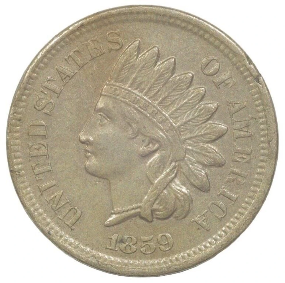 AU-50 1859 Indian Cent