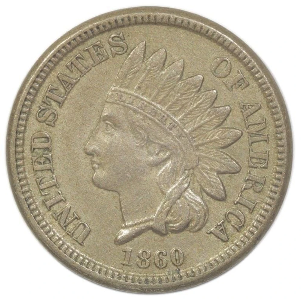 AU-50 1860 Indian Cent