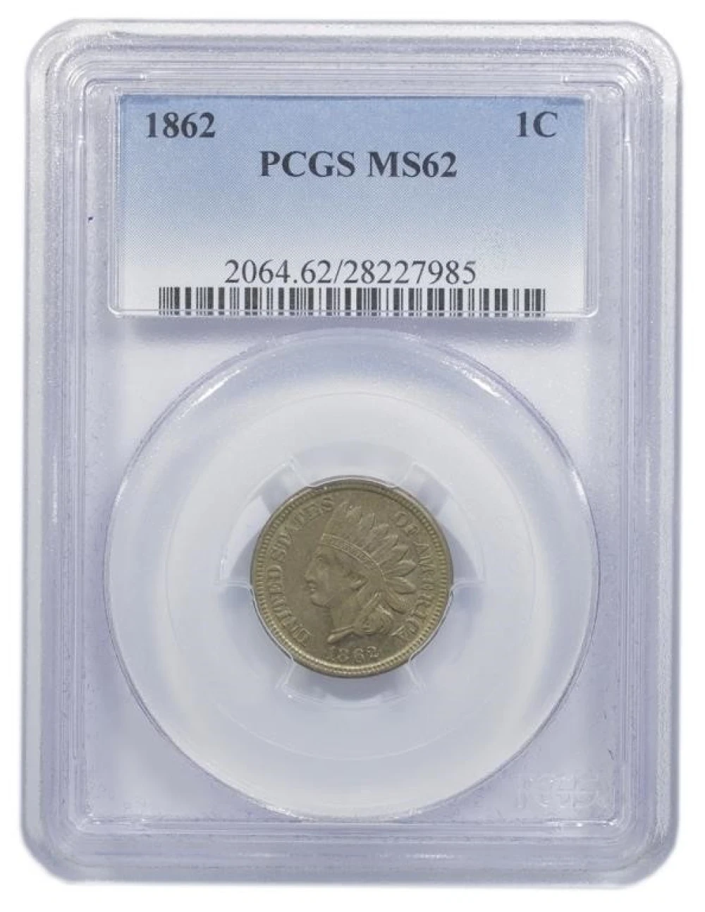 PCGS MS-62 1862 Indian Cent