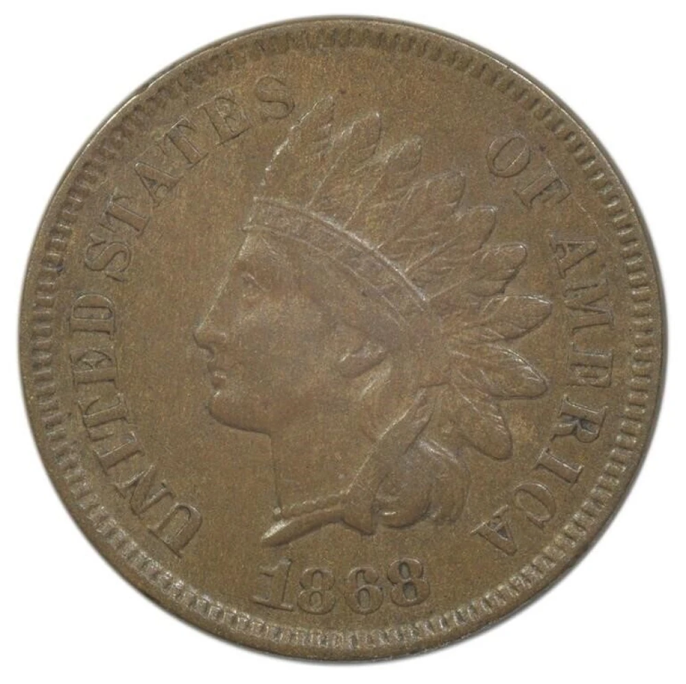 EF-40 1868 Indian Cent
