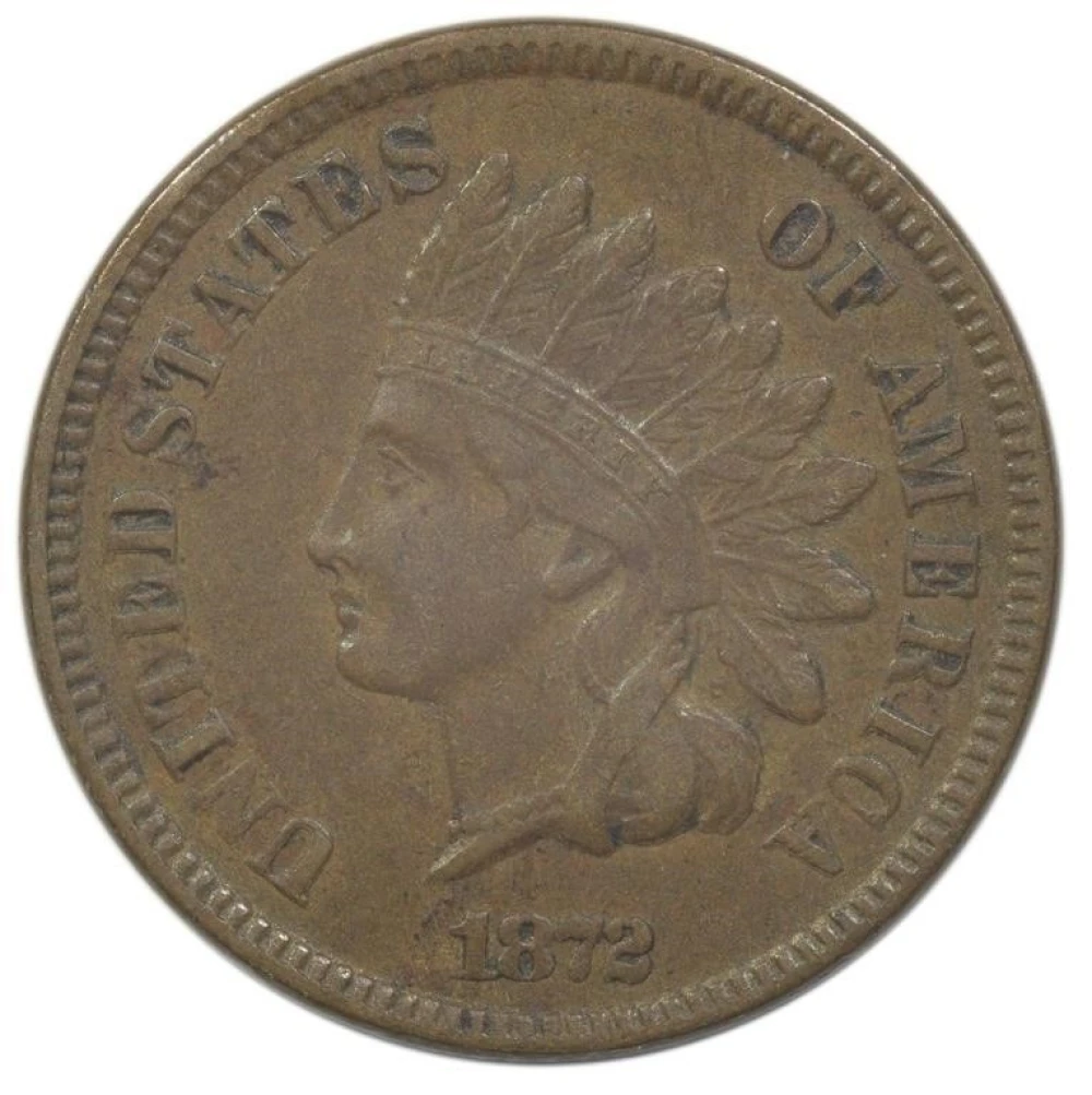 Scarce EF-40 1872 Indian Cent