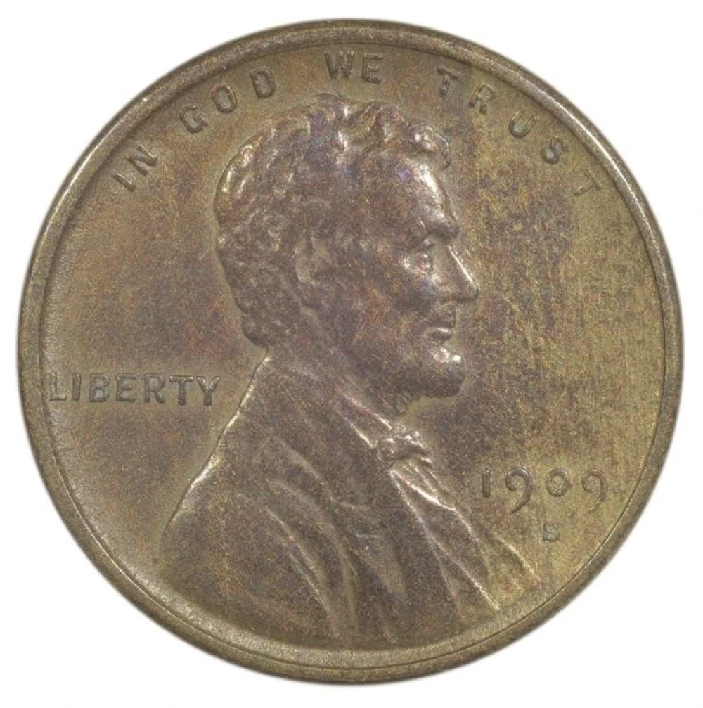 AU-50 Details 1909-S V.D.B.Cent
