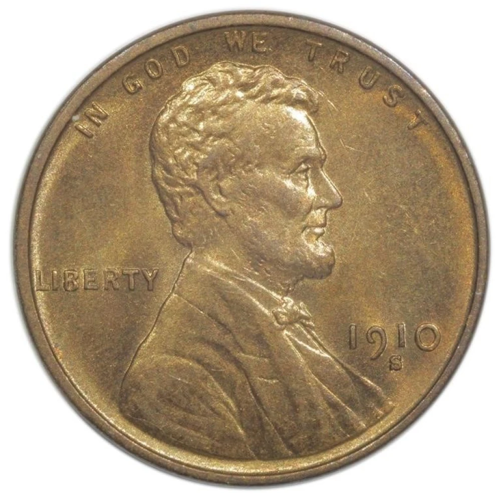MS-60 RB or Finer 1910-S Cent