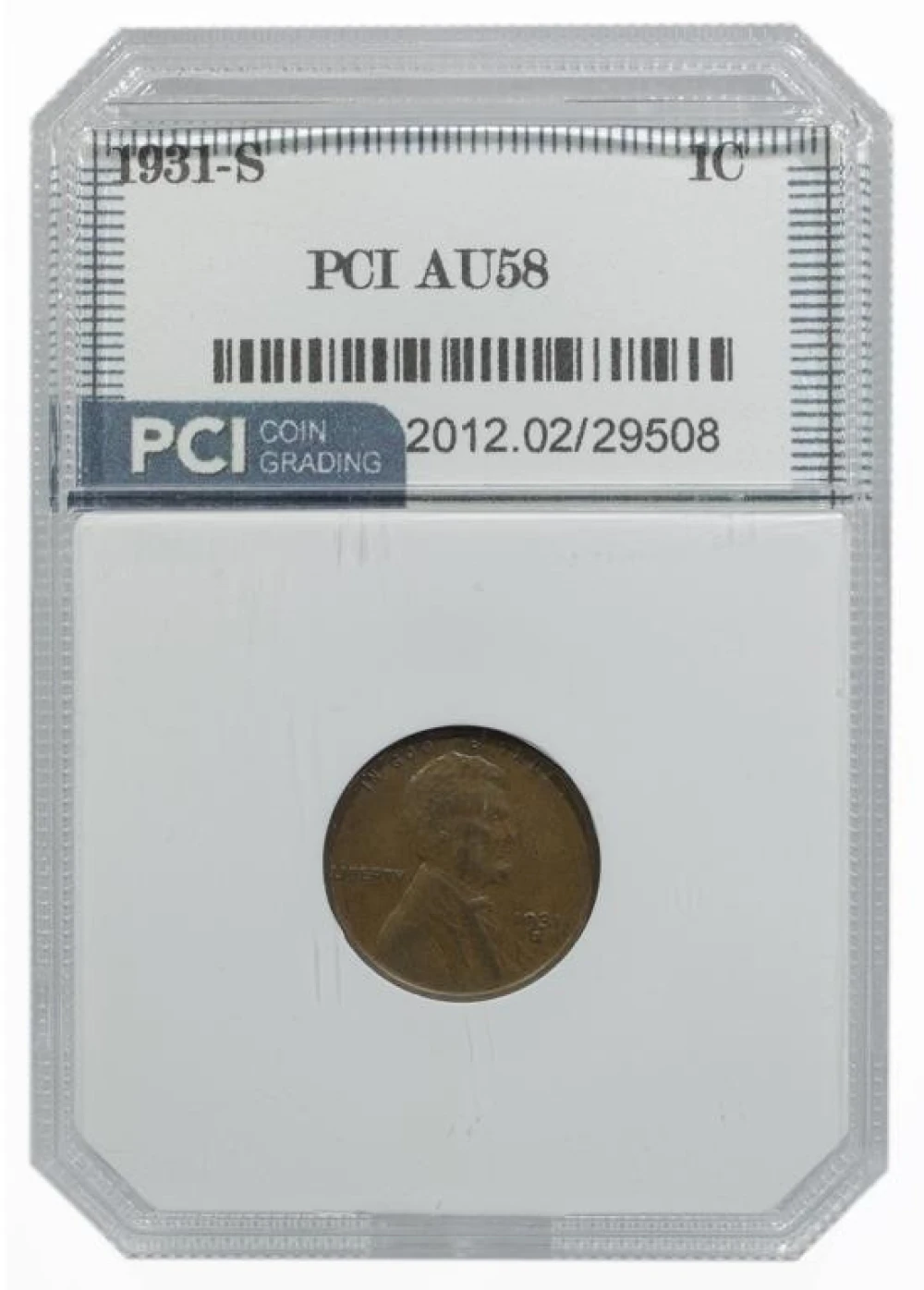 PCI AU-58 1931-S Lincoln Cent