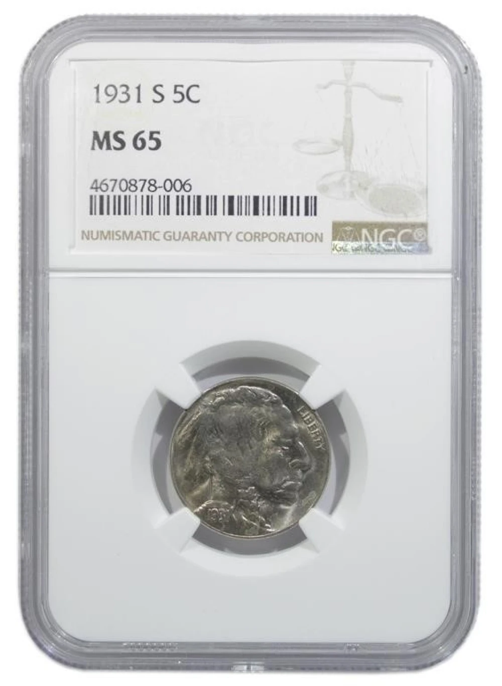 NGC MS-65 1931-S Nickel