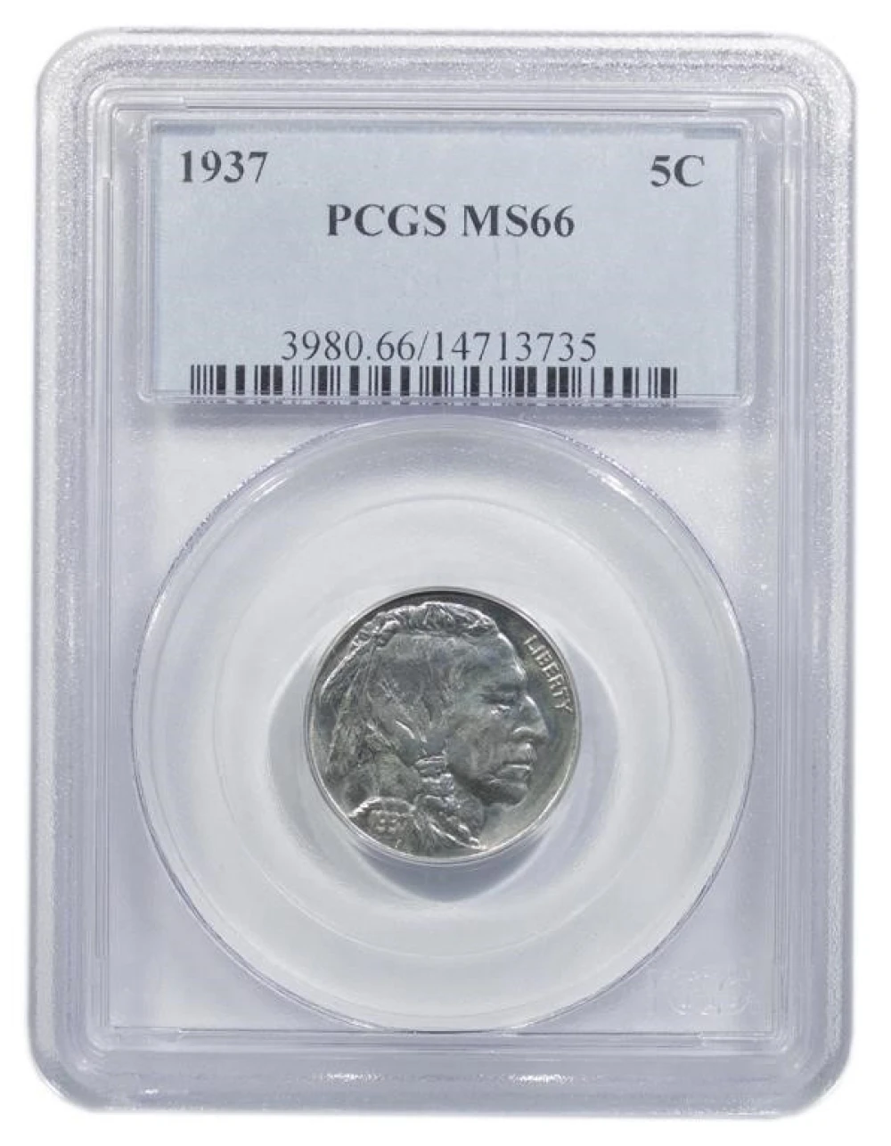 PCGS MS-66 1937 Nickel