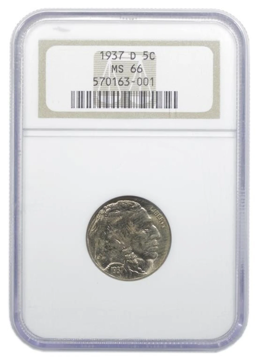 NGC MS-66 1937-D Nickel