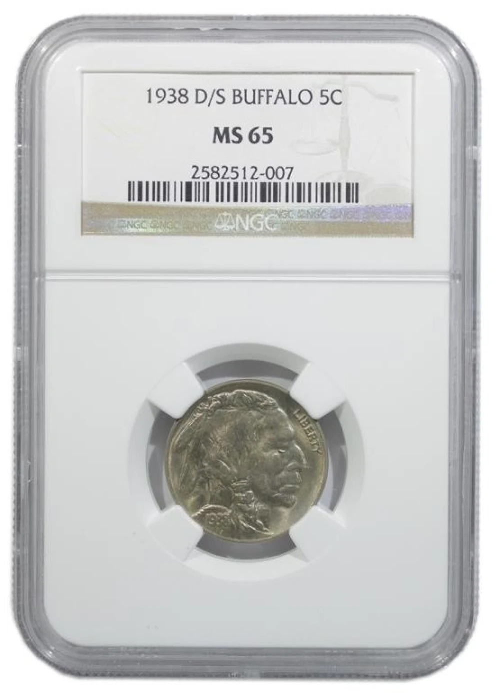 NGC MS-65 1938-D/S Buffalo Nickel