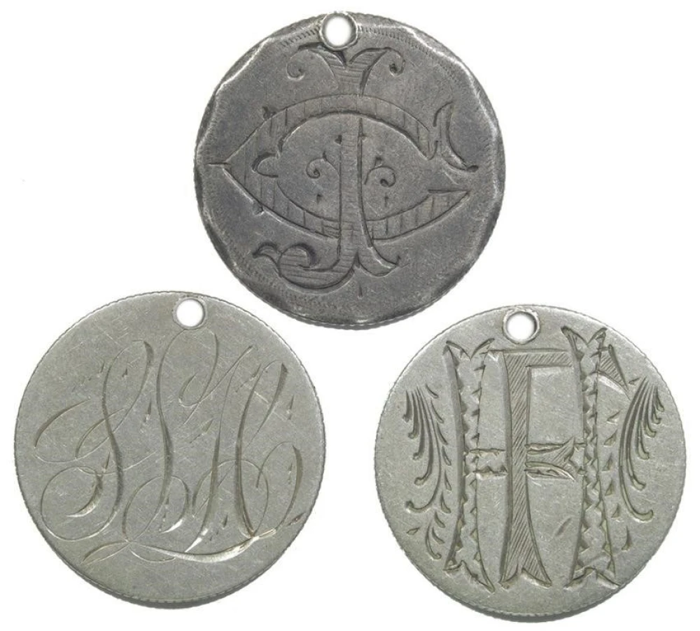 Seated Dime Love Token Threesome