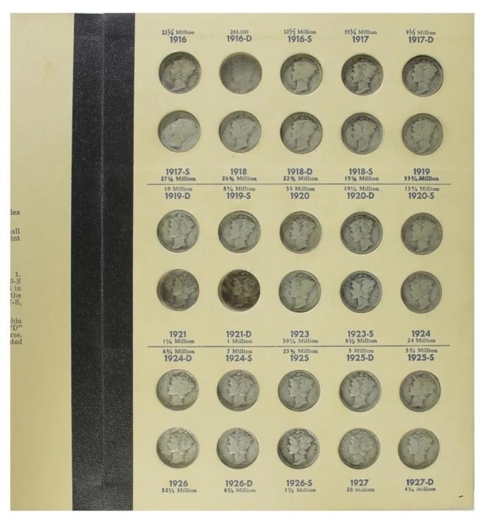 Partial Mercury Dime Set