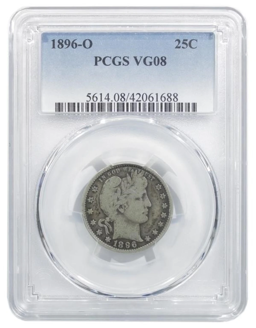 PCGS VG-8 1896-O Quarter