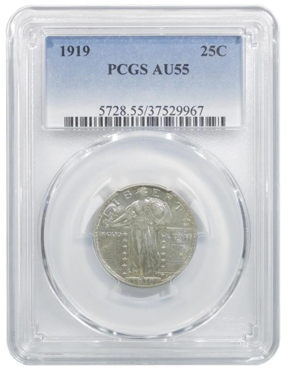 PCGS AU-55 1919 Quarter