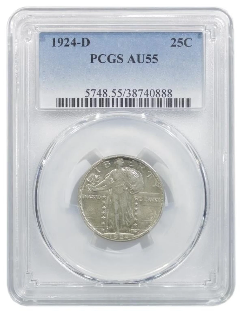 PCGS AU-55 1924-D Quarter