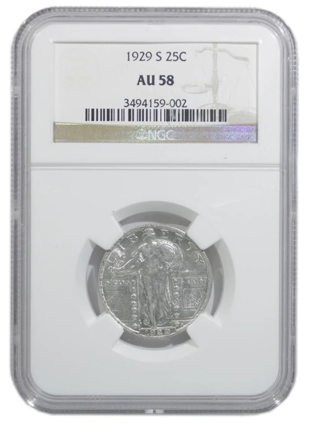 NGC AU-58 1929-S Quarter