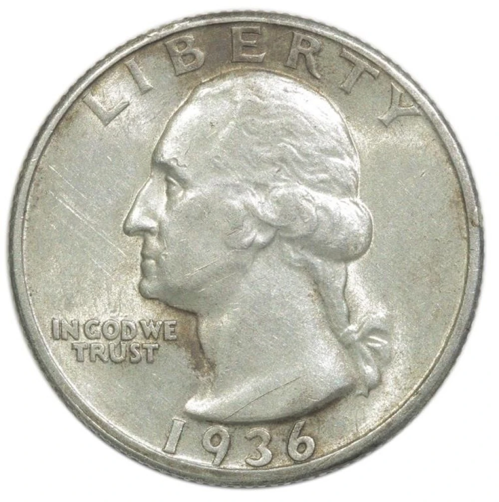 AU-55 1936-D Quarter