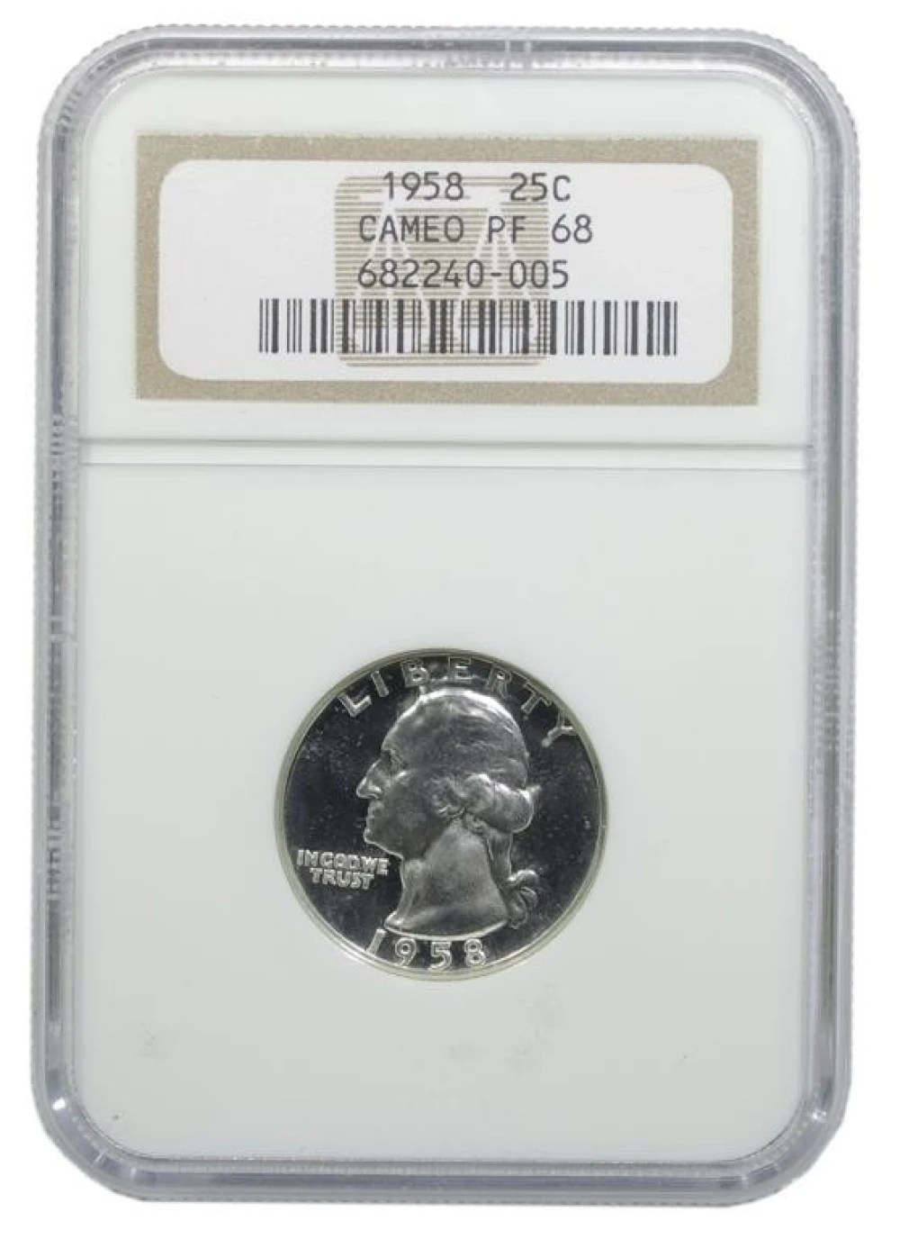 NGC Proof-68 Cameo 1958 Quarter
