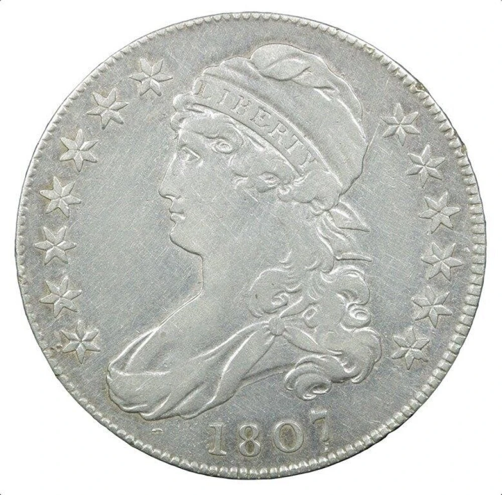 Choice VF-35 1807 Draped Bust Half Dollar