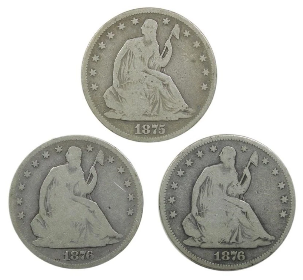 A 2nd Seated Half Dollar Trio