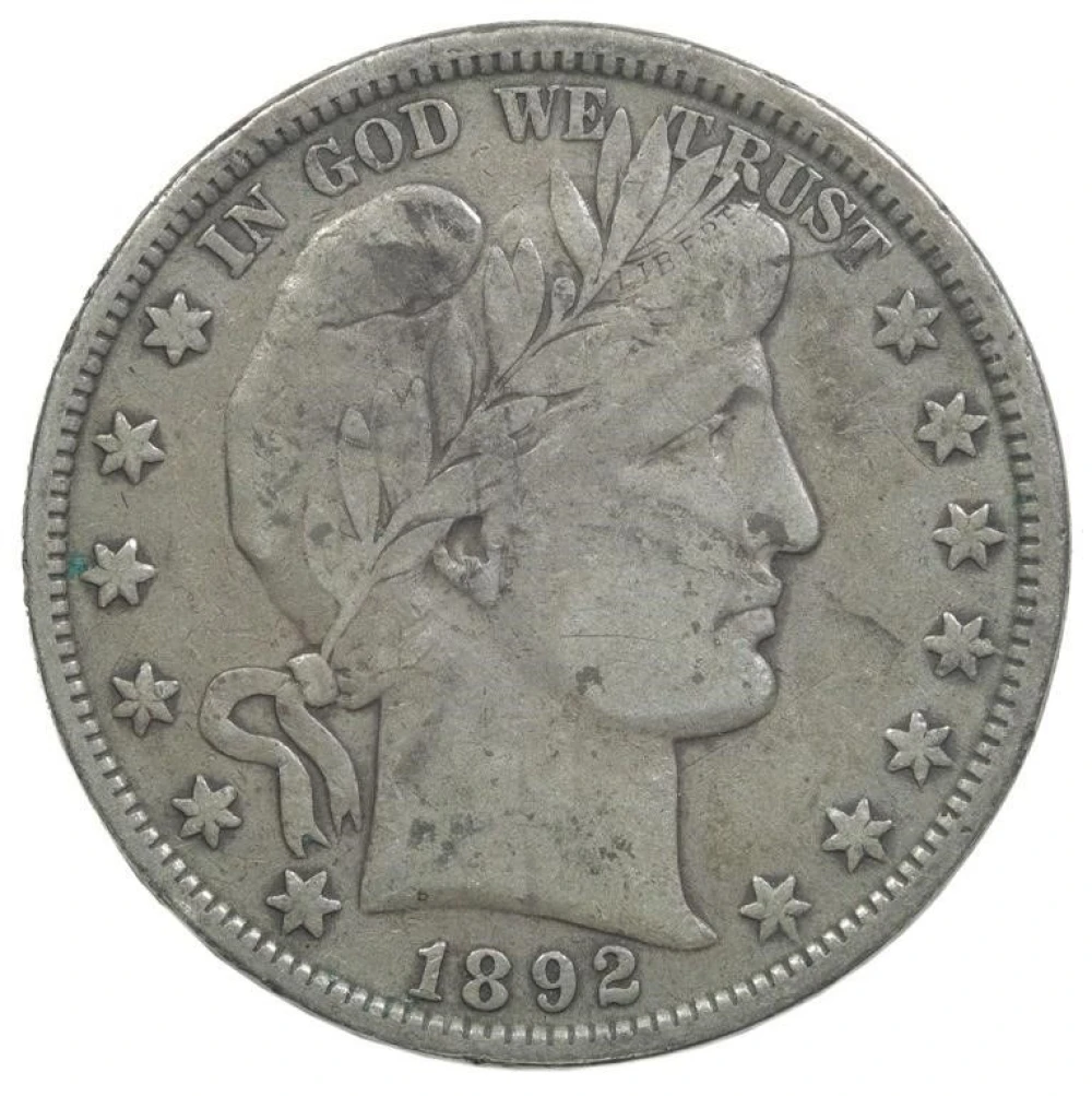 Fine-12 1892 Barber Half Dollar