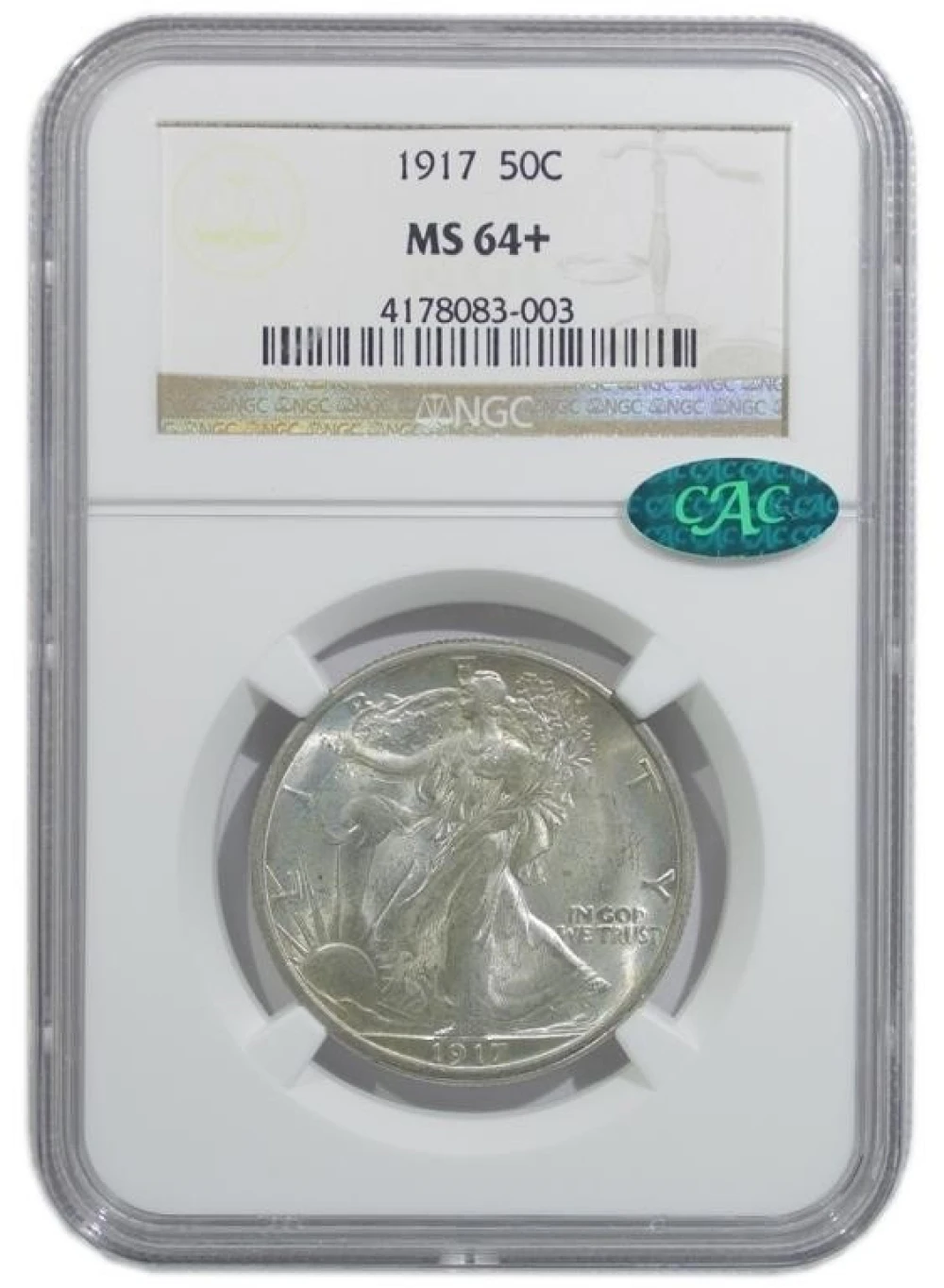 NGC MS-64+ 1917 Half Dollar