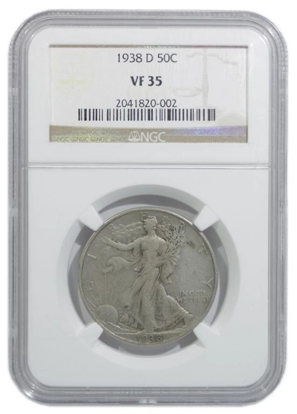 NGC VF-35 1938-D Half Dollar