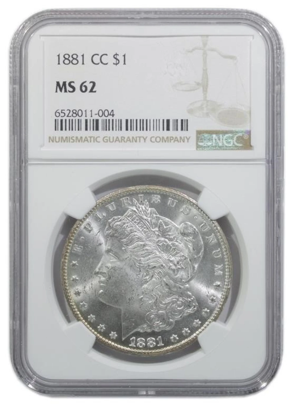 NGC MS-62 1881-CC Morgan $1