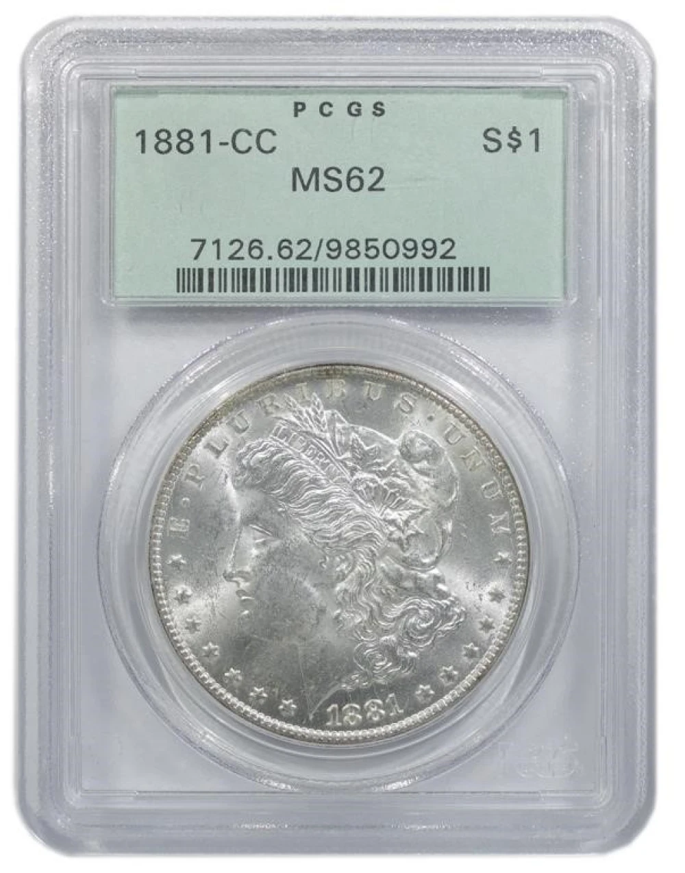 PCGS MS-62 1881-CC Morgan Dollar