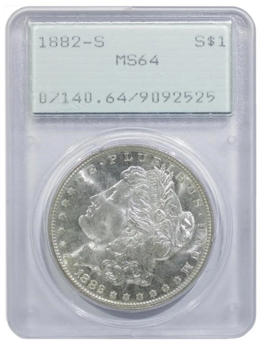 PCGS MS-64 1882-S Morgan $1
