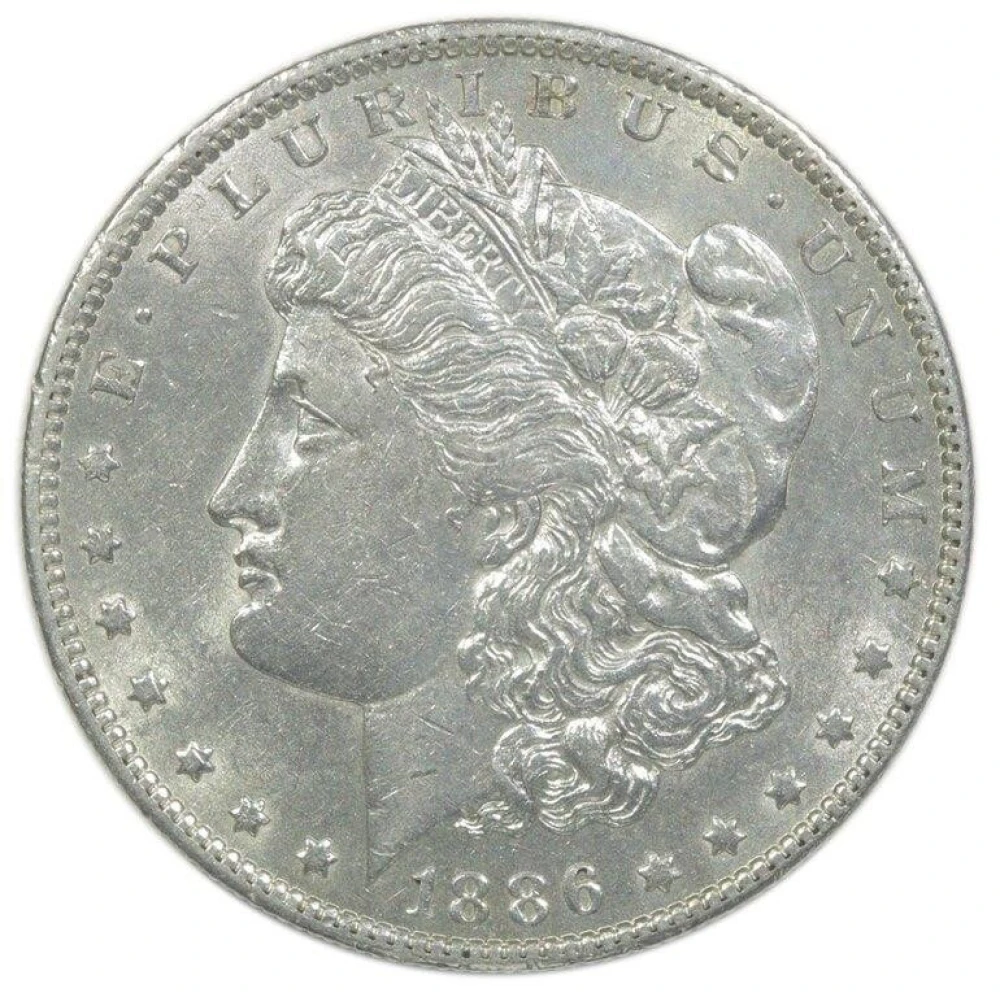 AU-55 1886-O Morgan $1