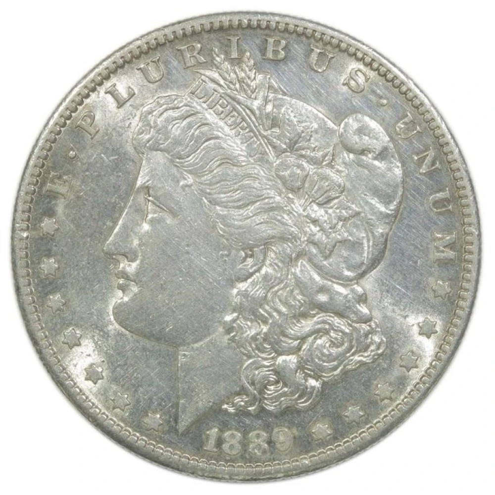 AU-55 1889-S Morgan Dollar