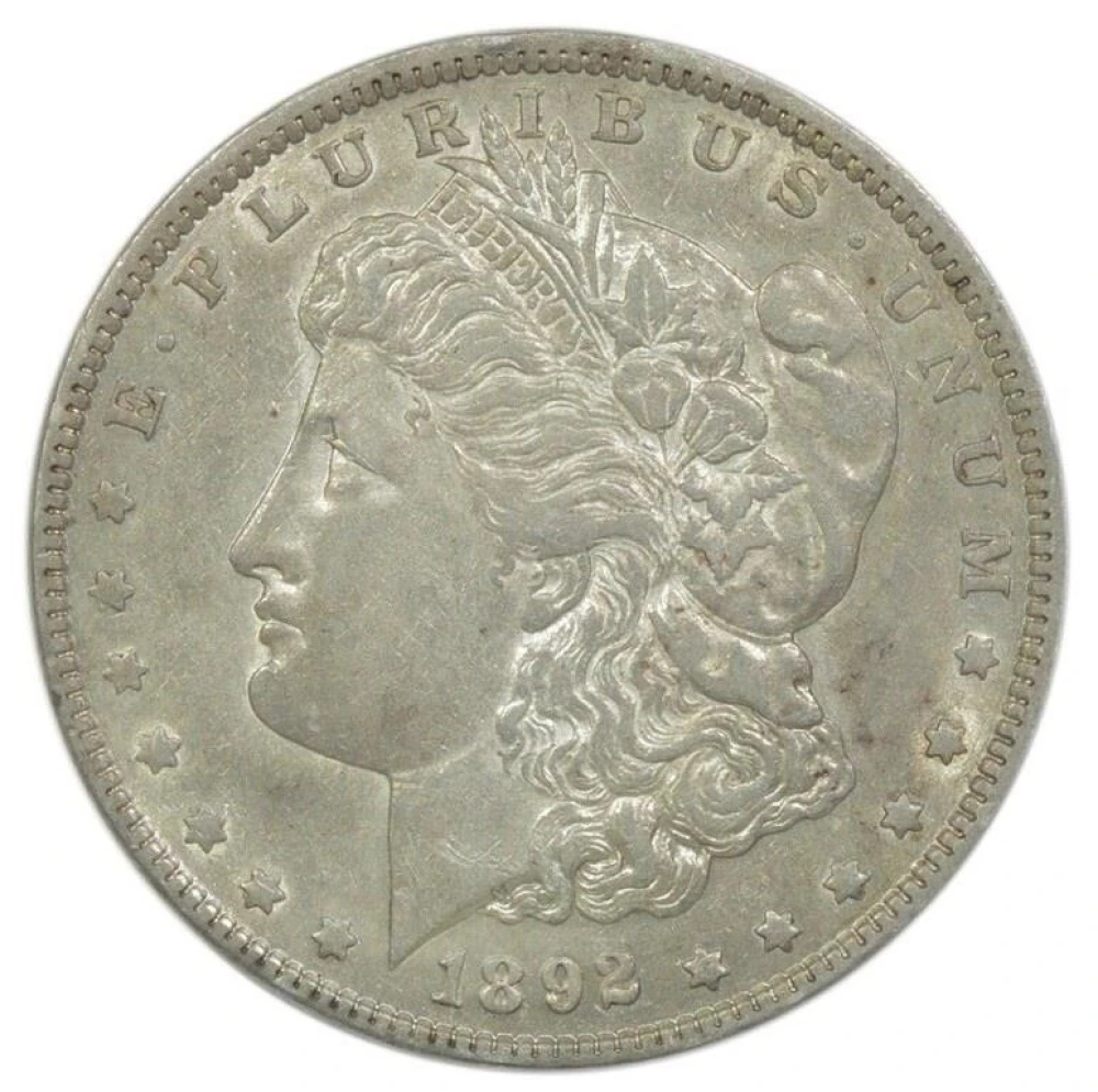 AU-50 1892 Morgan Dollar